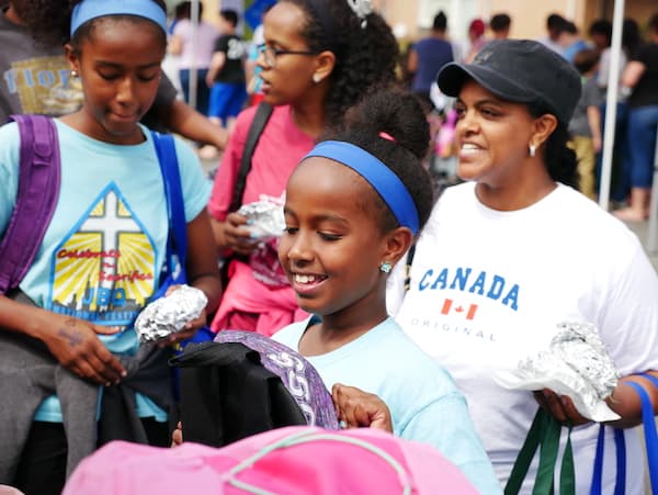 Girls at Back to School Fair