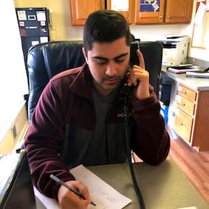 Volunteer Husayn Answering Hotline